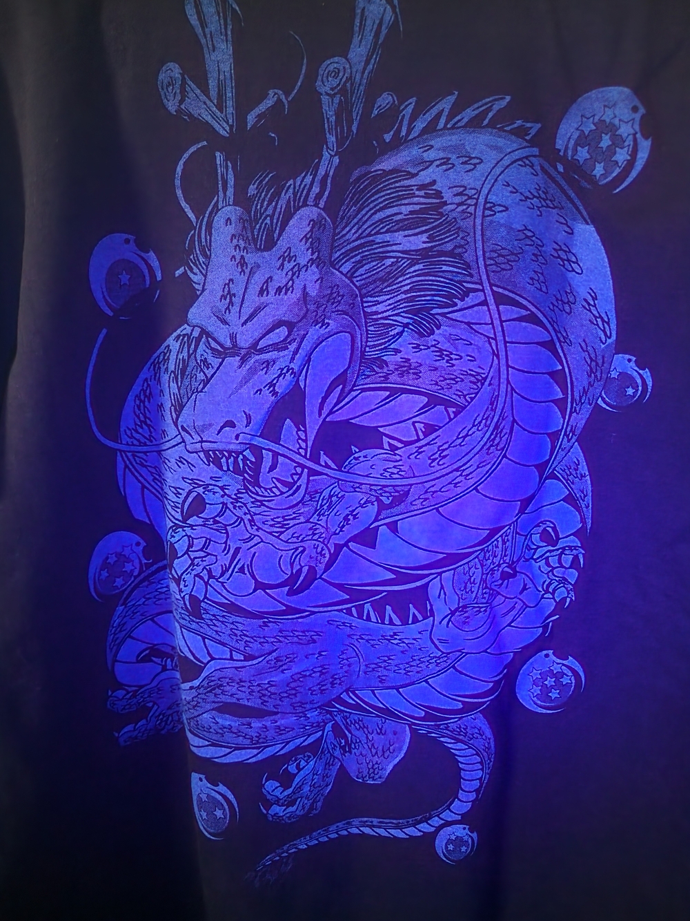 Neon Dragonball Z Anime Silhouette Graphic Tee - Pink on Black - Picture 3 of 5